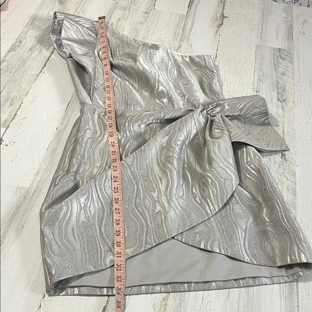 SAYLOR Ann One-Shoulder Silver Dress Size Small. NWT - Picture 12 of 12